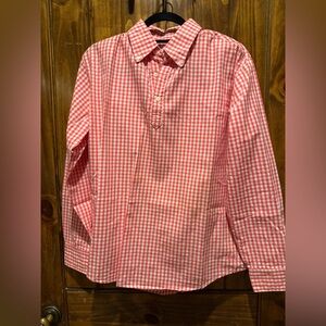 Fraternity Collection Orange and White Checkered Shirt